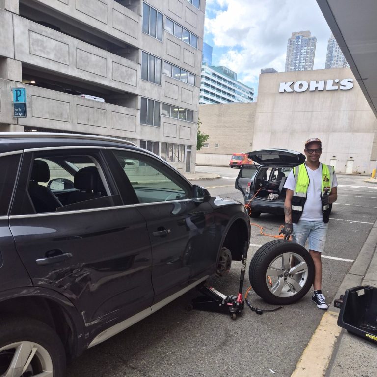 Tire Change by happy road services  Around Newport mall in Jersey City NJ. Call Now (201)-464-2014