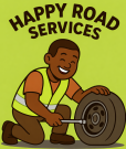 Happy Road Services official Logo happy road services official Logo for roadside assistance in Hudson county NJ