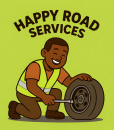happy road services official logo happy road services official company logo for 24/7 roadside assistance