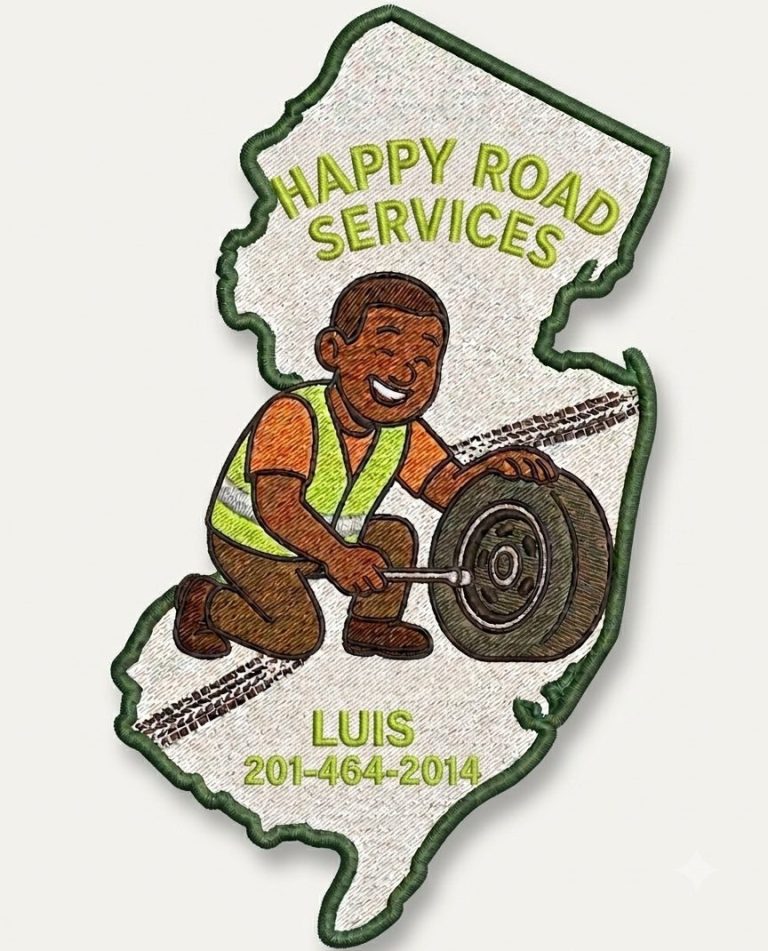 happy road services patch logo happy road services a Hudson county NJ roadside assistance company