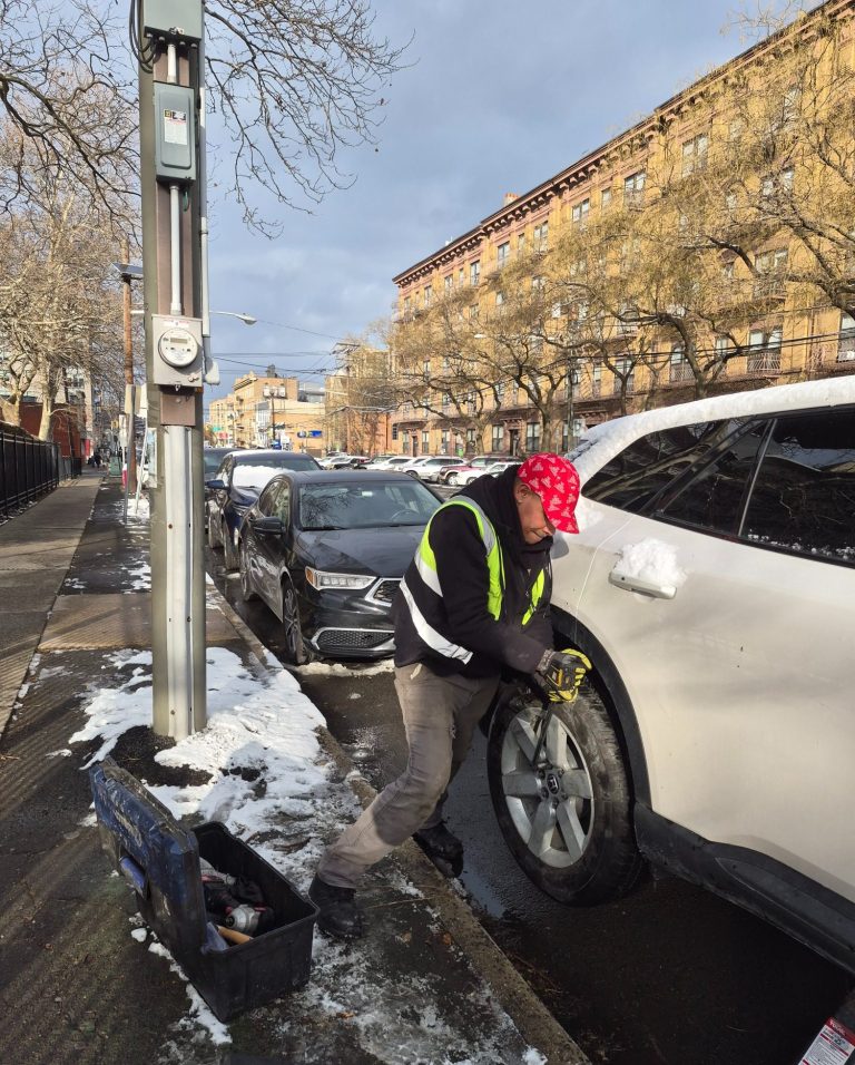 flat tire repair Hoboken NJ street