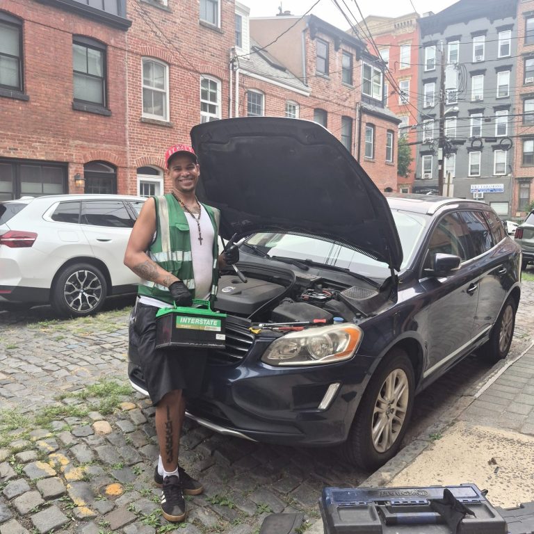 Battery Replacement In Hoboken NJ Battery replacement in Hoboken NJ. Done by happy road services. 24/7 installation and testing
